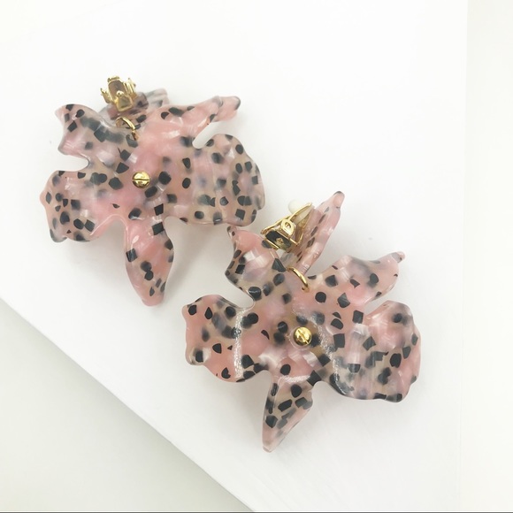 LELE SADOUGHI | Crystal Lily Earrings Pink Leopard - Picture 6 of 7